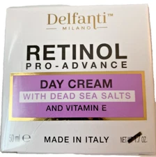 Delfanti Milano Retinol Pro-Advance Day Cream Dead Sea Salts -- FREE Shipping