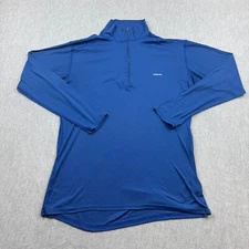 Vintage Patagonia Capilene Mens XL Blue 1/2 Zip Base Layer Pullover Made In USA