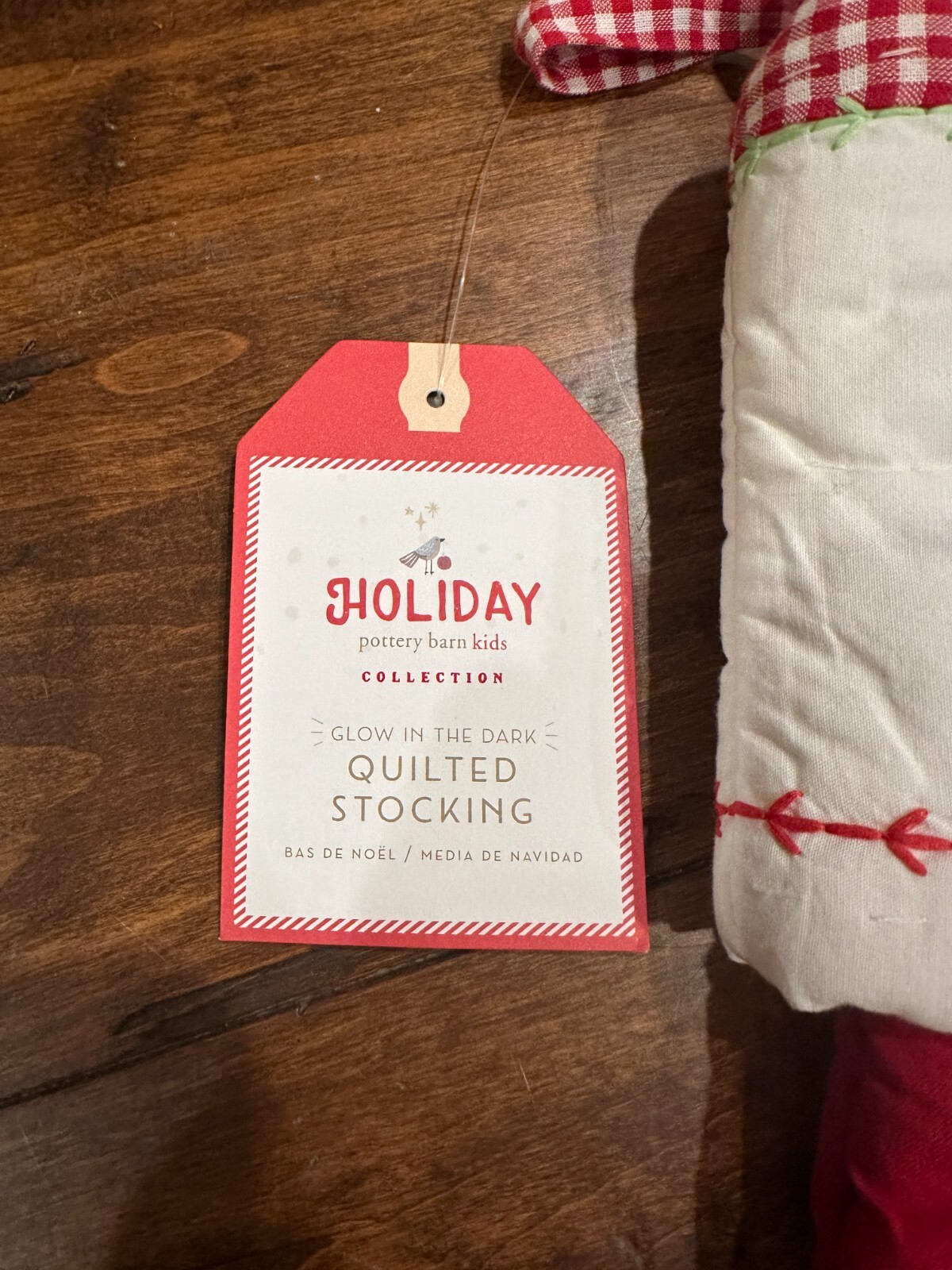 Pottery Barn Kids Rainbow Unicorn Glow inthe Dark Quilted Christmas Stocking NEW