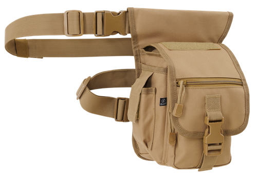 BRANDIT Borsa Borsello Marsupio laterale gambale militare uomo Cammello |  eBay