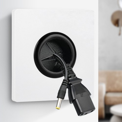 5Pcs Cable Outlet Cover Plate Pass Through Wall Plate Cord Hider for Wall Mount - Picture 7 of 12