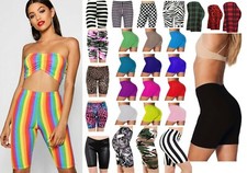 LADIES CYCLING SHORTS FOR CASUAL WEAR & GYM/RUNNING LEGGINGS SIZES 8/22