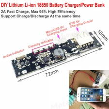 5V 2A USB Li-ion Lithium 18650 Battery Fast Charger Discharge Module Power Bank