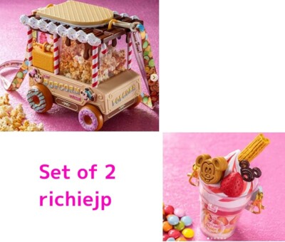 Japan Tokyo Disney  Popcorn bucket Mini Snack Case Set Mickey Minnie Vanellope