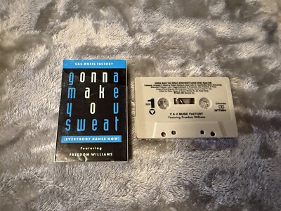 C & C MUSIC FACTORY GONNA MAKE YOU SWEAT CASSETTE TAPE FREEDOM WILLIAMS