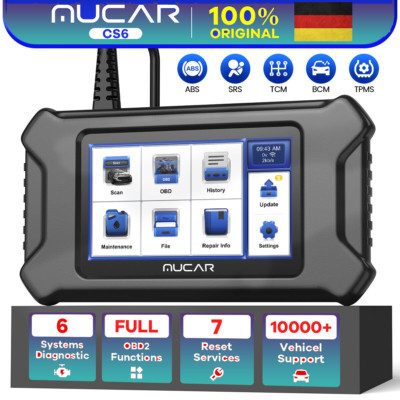 MUCAR CS6 Profi KFZ OBD2 Auto Diagnosegerät Scanner Fehlerauslesegerät TMPS 2026