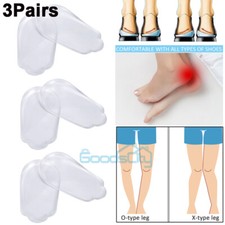 Orthopedic Insoles Shoe Inserts Lateral Heel Wedge Lift O/X Leg Silicone Pads