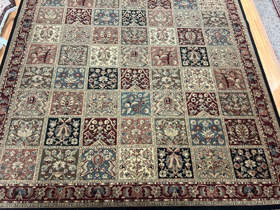 9'2" x 13' Belgian Bakh tiari Design Oriental Rug - Full Pile - 100% Wool - Image 3 of 4