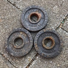 Billard Barbell Dimple 2.5 lb Standard 1" Weight Plate Lot Of 3 Vintage USA