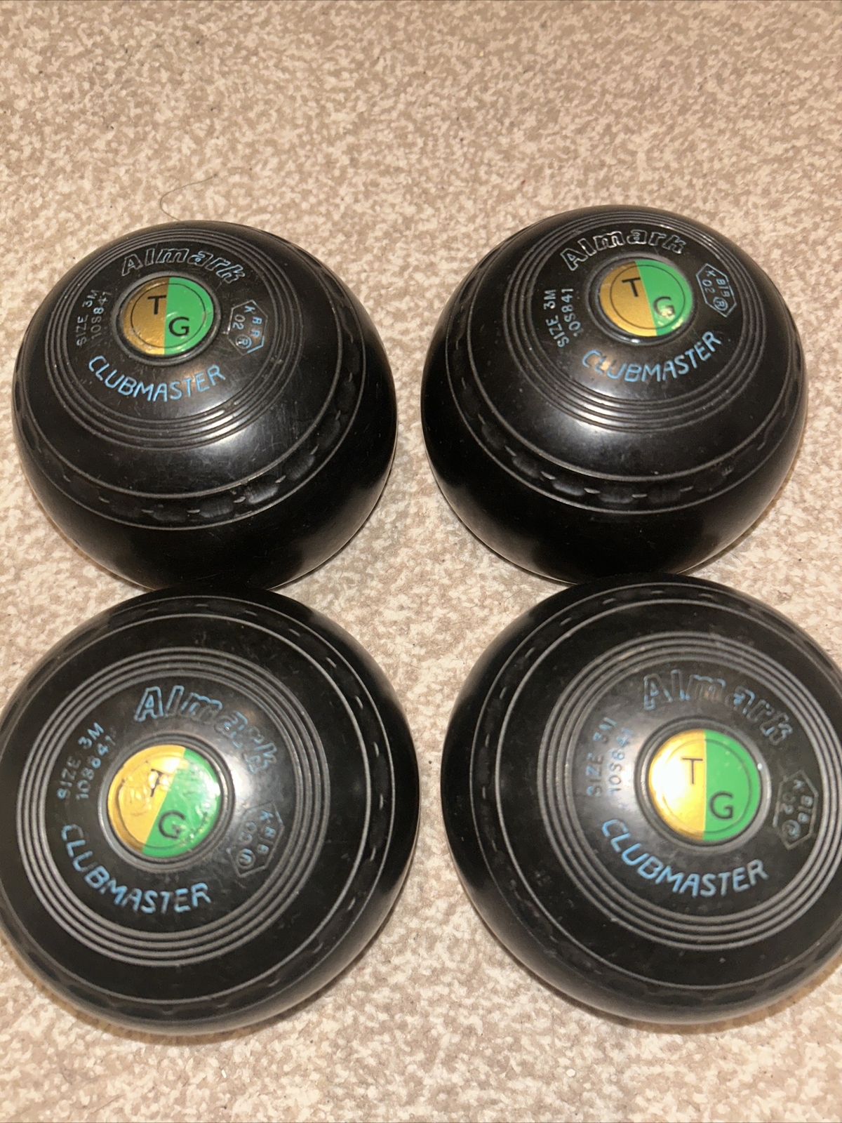 Almark Clubmaster Lawn Bowls Size 3 Medium Set of 4 , Lawn Bowls eBay