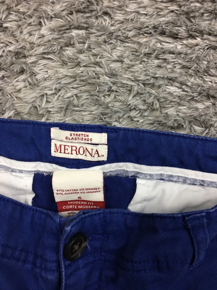 Merona Chino Pants Womens Size 6 Blue Modern Fit Stretch Slim Leg - Image 4 of 4