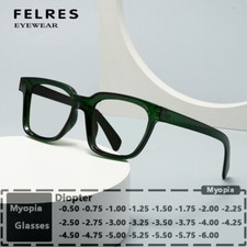 Square Frame Nearsighted Glasses Classic Anti Blue Light Women Myopia Glasses