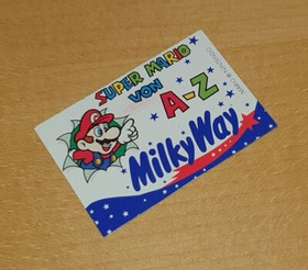 Rare! 1990 MILKY WAY candy Nintendo Super Mario Bros promo sticker NES GB SNES