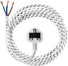Steam Generator Iron Cable & Plug 2.5 METRE 3 Core Mains Long Flex Cord Lead