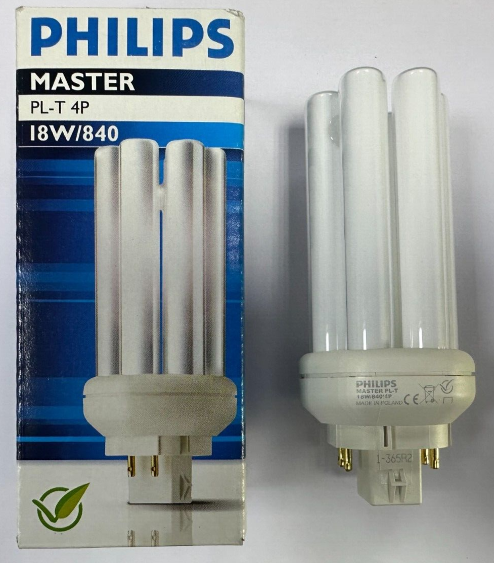 1x 18W Philips Pl-T GX24q-2 4 Pin Bassa Energia Cfl Lampadine 4000K Frigo Bianco