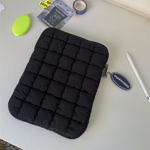 Borsa per laptop trapuntata Custodia morbida imbottita per laptop (nera da 11 po - Afbeelding 5 van 7