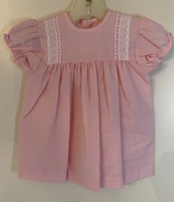 Vintage Pink With Lace Dress Girls Infant 6-12 months no brand