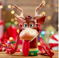 DisneyParks Christmas Parade Reindeer Sipper Cup With Jingle Bells NEW