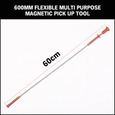 HORUSDY Magnet Pickup Tool Flexible Telescoping Claw LED Light Grabber Extend