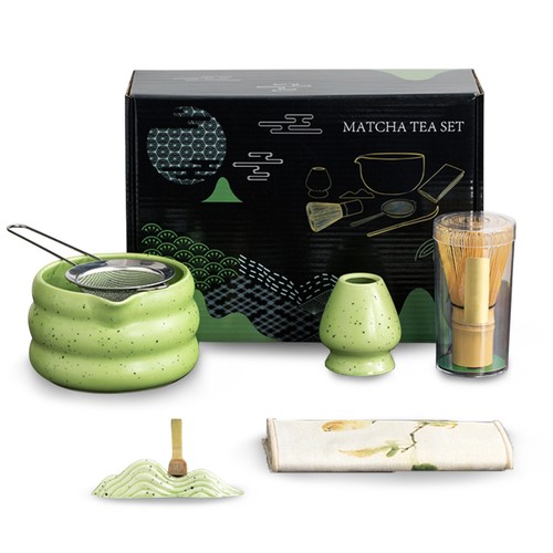 7Pcs Japanese Matcha Tea Set Matcha Kit with Matcha Bowl Matcha Whisk Strainer - Picture 9 of 19