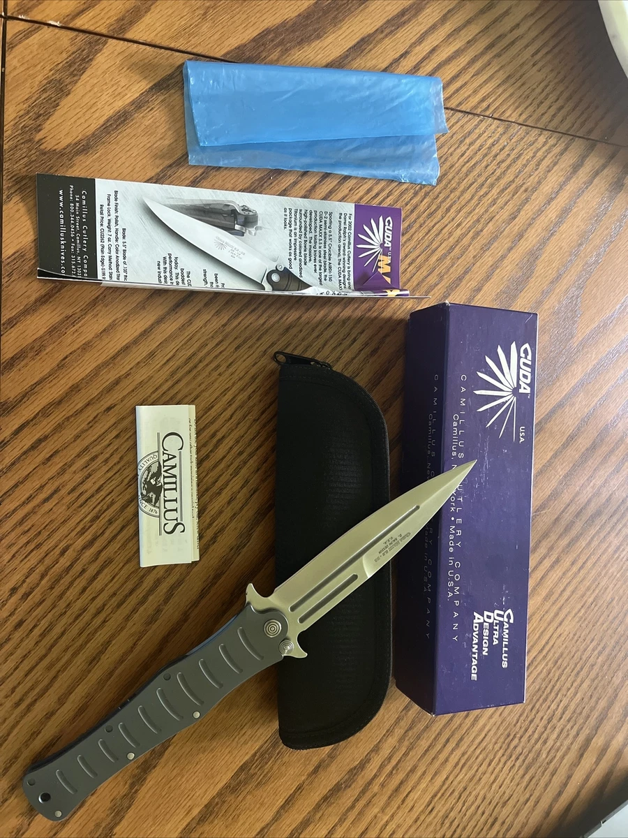 SUPER RARE Camillus CUDA MAXX Knife Titanium 5.5 D-2 Quik Flik LNIB