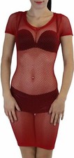 ToBeInStyle Women's CapSleeve Seamless Fishnet Dress