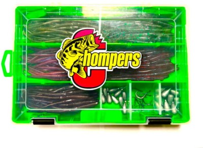 Chompers Drop Shot Kit - 132 Pieces, Green, DSWKIT-23 Tackle Kits