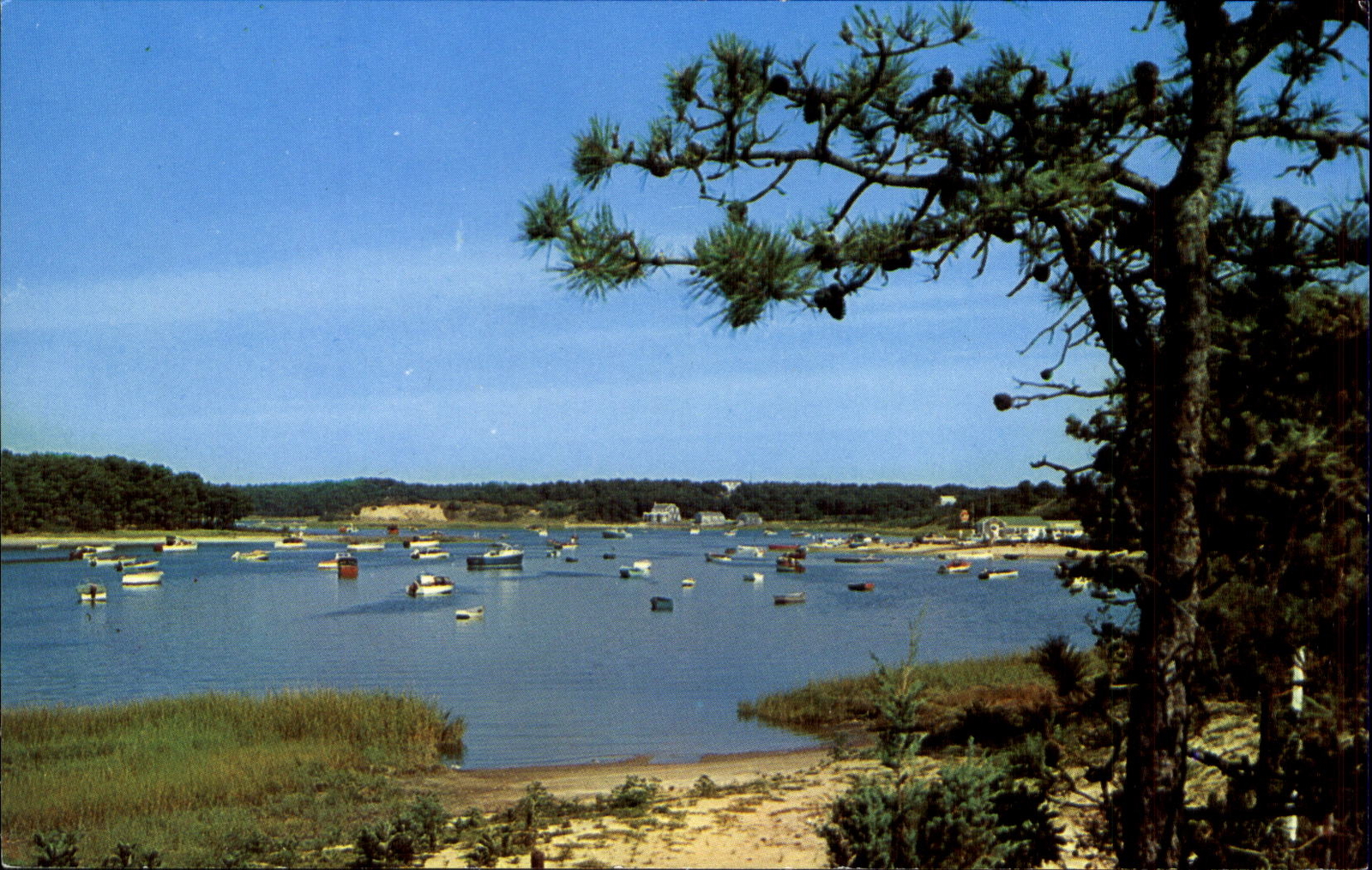 Boats in Ryders Cove Chatham Port Cape Cod Massachusetts 1960s
