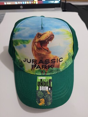 Jurassic Park Hat Baseball Cap Adjustable Snapback Kids Dinosaur T-Rex New 