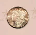 1882-S BU MS+ RADIATING MINT  LUSTER MORGAN SILVER DOLLAR HINT OF TONING - C9125