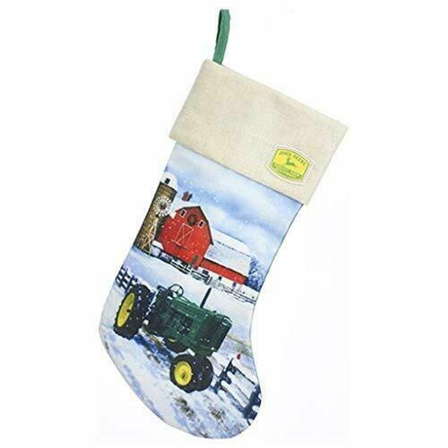 JOHN DEERE Tractor & Barn Christmas Stocking eBay