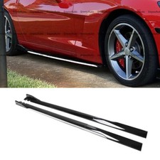 For Chrysler 300 86 Side Skirt Extension Rocker Panel Splitter Black White