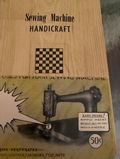 Sewing Machine Handicraft Book Patterns Adv. Card Bright Bit Craft Co. PA 1940