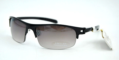 Paradise Collection 121821001BON Black Half Rim Wrap Sunglasses 100% UV