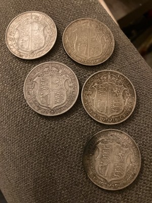 george v half crowns x 5 all high grades