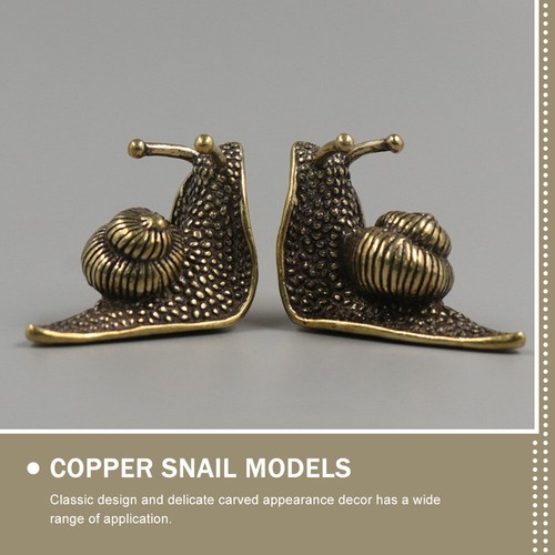 2Pcs flowerpot snail statue Resin Snail Statue Brass Snail Figurine Snail - Photo 12/12