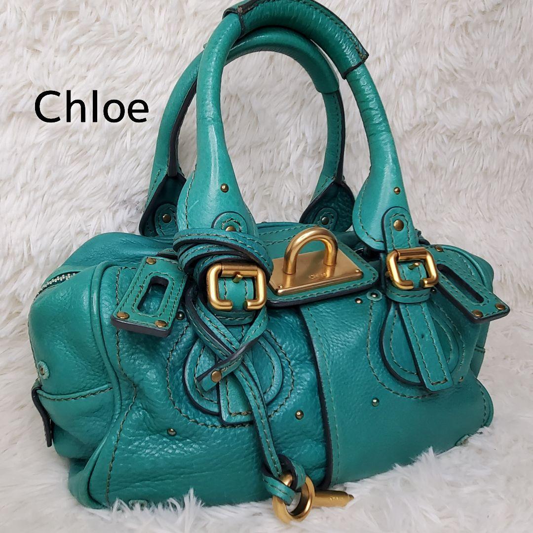 Auth Chloe Paddington Leather Tote Bag Handbag Green No Auth Chloe Paddington Leather Tote Bag Handbag Green No