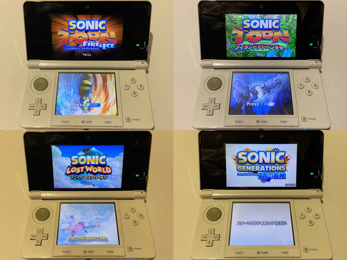 Lot 4 Nintendo 3DS Sonic set Fire & Ice Island Adventure Lot 4 Nintendo 3DS Sonic set Fire & Ice Island Adventure