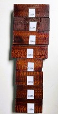 4 pcs 1" x 1.5" x 4"  4 pcs 1" x 1.5" x 3" High Figured Snakewood blanks