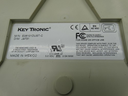 KeyTronic Tangent AT/XT Wired Mechanical Keyboard E06101DUST-C Mainframe - Photo 9/9