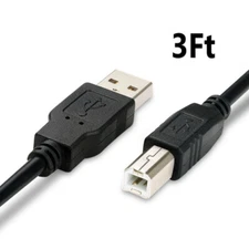 3Ft USB Cable PC Cord for TASCAM US-2000 US-1800 US-1641 Audio MIDI Interface