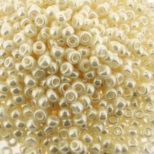 Miyuki Round Rocaille Seed Beads Size 8/0 Ivory Ceylon 22 Gram Tube 8-592