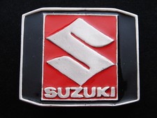 RG11155 NOS VINTAGE 1970s  SUZUKI  MOTORCYCLE ADVERTISEMENT BELT BUCKLE
