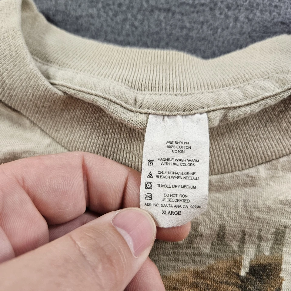 Camisa De Colección Celine Dion Para Hombres XL Tostada 1996 Camiseta de Concierto Falling Into You Tour Años 90 Foto 3 de 4