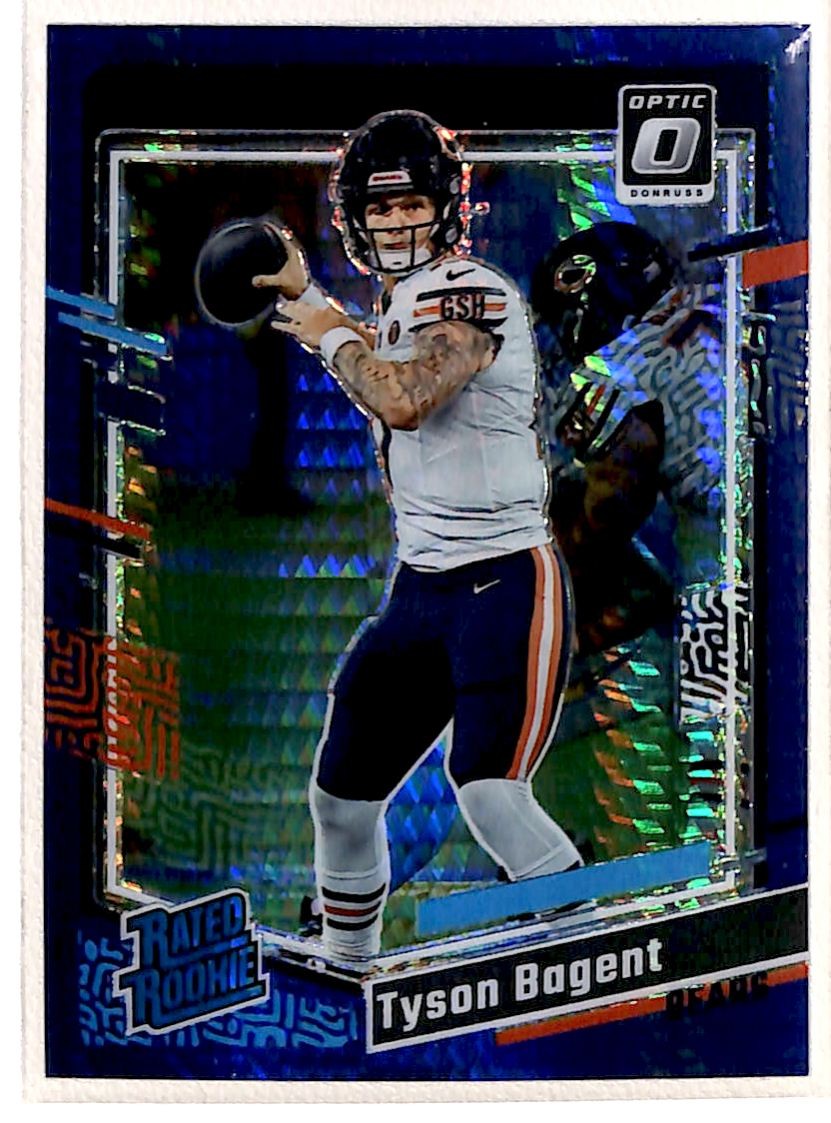 2023 Optic Rated Rookie Blue Hyper Tyson Bagent RC Chicago Bears #216