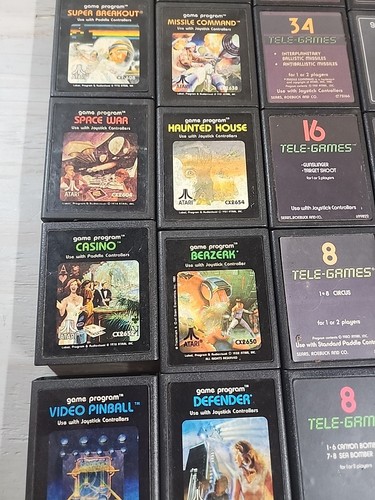 34 Game Lot Atari 2600 Video Game Cartridges: Adventure Asteroids Berserk Casino - Picture 18 of 21