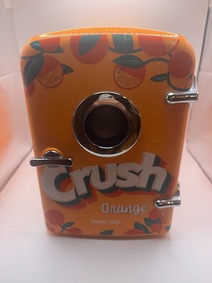 Orange Crush Portable Mini Fridge W/Bluetooth Speaker. Includes Power Cord