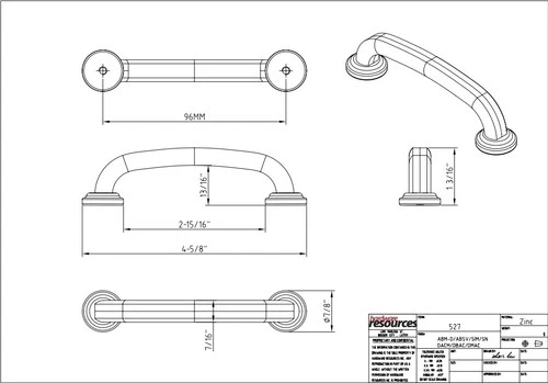Bremen 1 96 mm Center-to-Center Bar Pull, Polished Chrome - Picture 2 of 2