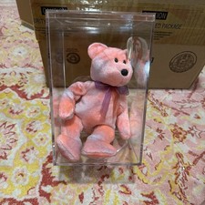 CLUBBY 5th Anniversary Edition Pink Bear 2002 Ty Beanie Babies Club Plush