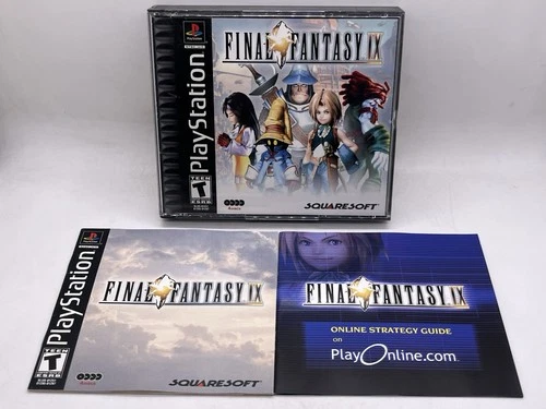 Final Fantasy 9 IX PS1 Playstation 1 Complete 4 Discs 2 Manual CIB Black Label